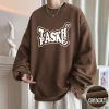 The 2023 autumn new men's round-neck hoodie with letter print is loose, casual and versatile. It is a simple base layer hoodie for outerwear Specification image
